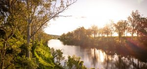 Sunset on picturesque Brisbane River