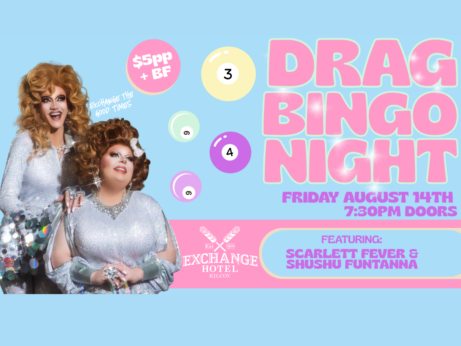 Exchange Hotel Kilcoy_Drag Bingo August