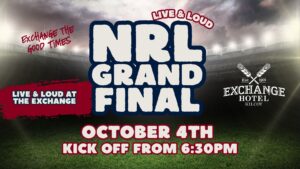 NRL Grand Final Poster for 4 October 2026 at Exchange Hotel Kilcoy