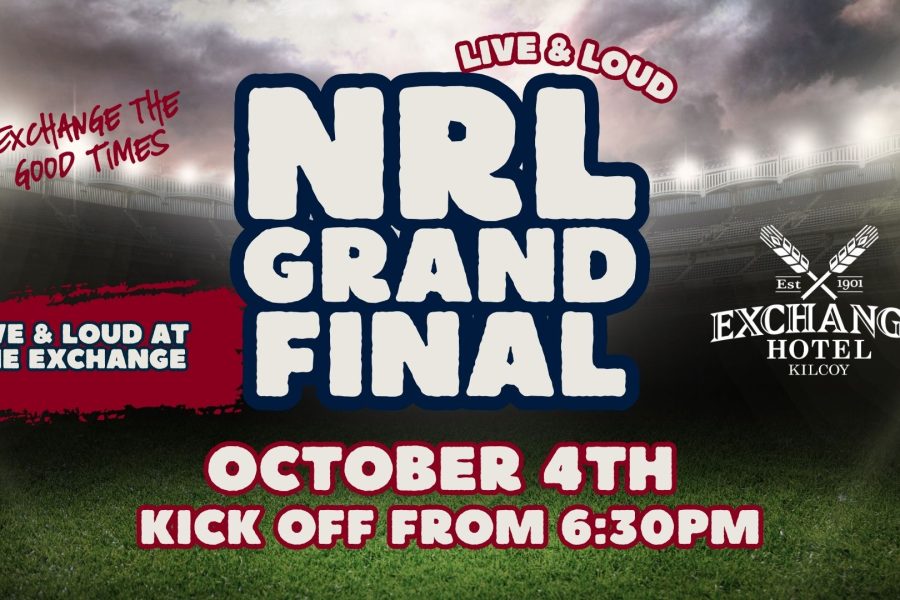 NRL Grand Final Poster for 4 October 2026 at Exchange Hotel Kilcoy