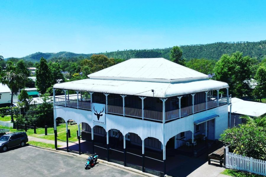 pub - drone view - for advertisement